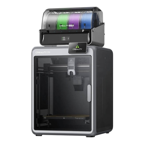 Creality K2 Combo 3D Yazıcı (K2-COMBO) - 260x260x260mm Baskı Hacmi, ≤600mm/s Hız, Kapalı Kasa, FDM, Wi-Fi, Isıtmalı Tab
