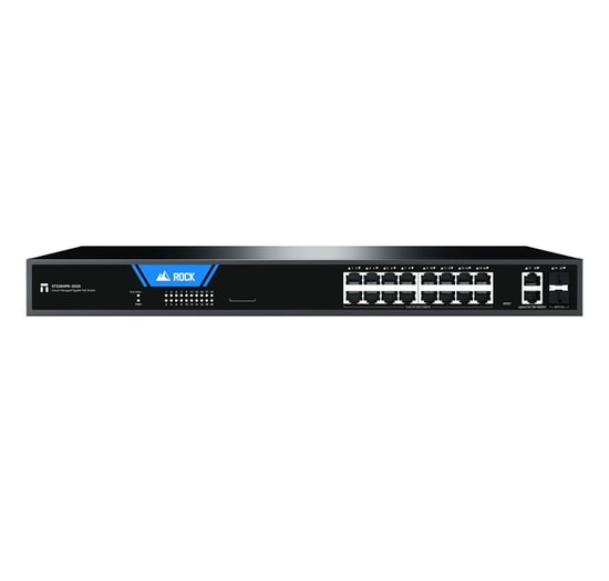 Stonet ST220GPR-2G2S-225W Gigabit PoE Switch - 16xPoE+, 2xGigabit Uplink, 2xSFP, Rackmount, Yönetilebilir