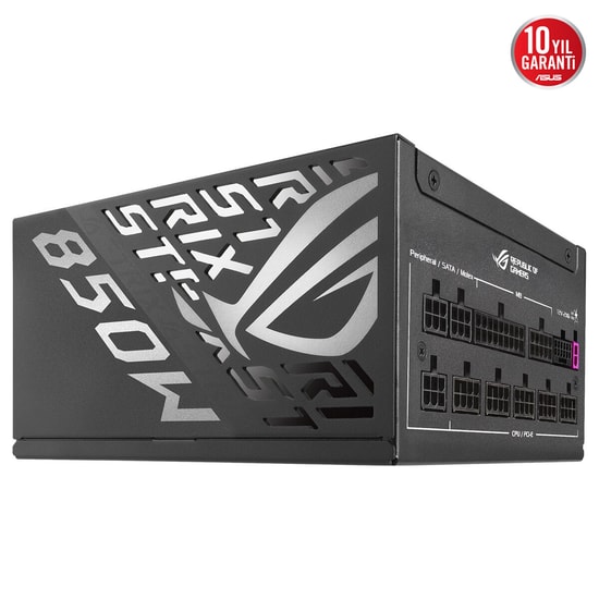 Asus ROG-STRIX-850P-GAMING Güç Kaynağı - 850 W, 80+ Platinum, Tam Modüler, Aktif PFC, 135 mm Fan, 10 Yıl Garanti
