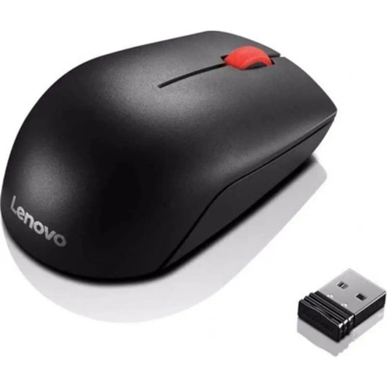 Lenovo Essential Compact 4Y50R20864 Kablosuz Optik Mouse - 1000 DPI, 3 Tuşlu, Nano USB, 12 Ay Pil, Siyah