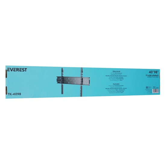 Everest TK-4098 TV Askı Aparatı - 40-98 inç, Sabit, 70 kg, Duvar Tipi, VESA 300x300/400x400/600x400/600x500/700x500