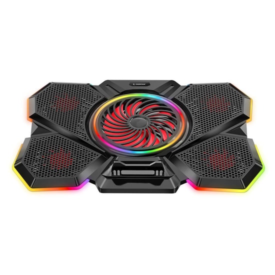 Rampage S47 COOLFLOW Notebook Soğutucu Stand (COOLFLOWS47) - 7 Kademeli Yükseklik Ayarı, 5 Kırmızı LED Fanlı