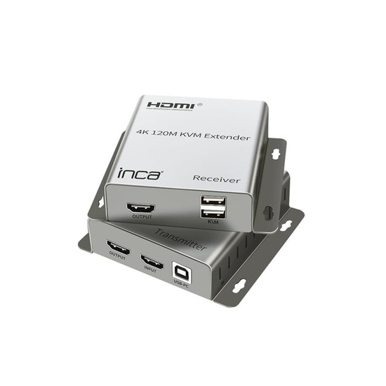 Inca IEX-120 Network Extender - HDMI KVM, 4K@30Hz, 120 Metre Mesafe, CAT-5e/CAT-6 Kablo Uzunluğu, Sinyal Uzatma
