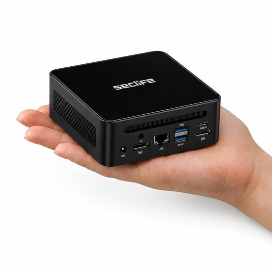 Seclife MP-Z050 Mini PC Masaüstü Bilgisayar - i5-12450H İşlemci, 16GB RAM, 500GB Depolama Alanı, DOS, Siyah
