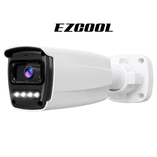 Ezcool EZ-4045IPS IP Bullet Kamera - 5MP, 3.6mm Lens, Hibrit PoE, Sesli, 50m Gece Görüş Mesafesi, Mikrofonlu