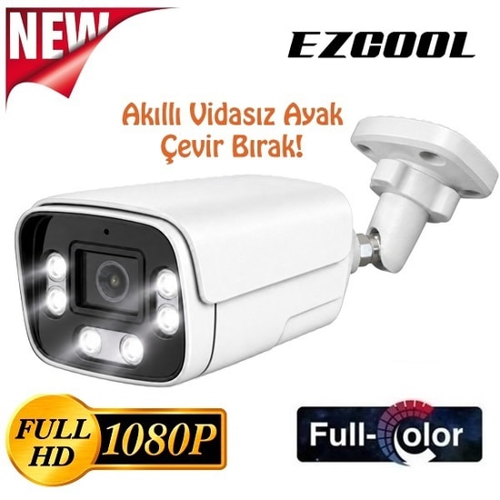 Ezcool EZ-4025FC 2MP 3.6mm AHD Bullet Güvenlik Kamerası - 40m Gece Görüş Mesafesi, 6 Warm, Ses/Mikrofon Yok