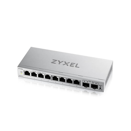 Zyxel GS1200-10 V3 Switch (GS1200-10V3-EU0101F) - 8 Port Gigabit, 2 SFP, Web Yönetilebilir, Fansız Metal Kasa