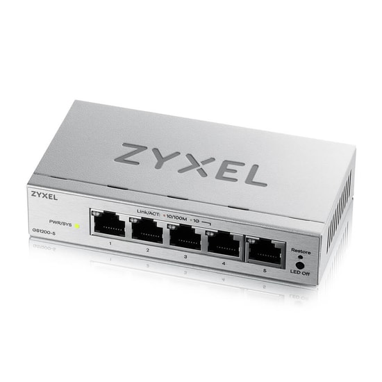 Zyxel GS1200-10 V3 Switch (GS1200-10V3-EU0101F) - 8 Port Gigabit, 2 SFP, Web Yönetilebilir, Fansız Metal Kasa