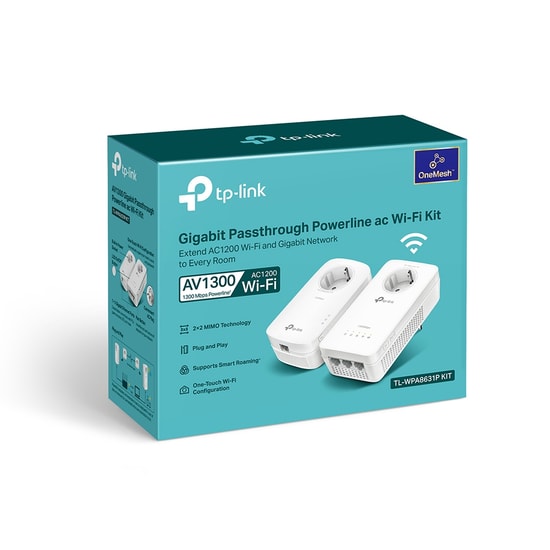 TP-Link TL-WPA8631P-KIT Powerline Adaptör Kiti - AV1300, AC1200 Wi-Fi, 3 Gigabit Ethernet Portu, 300 m Kapsama