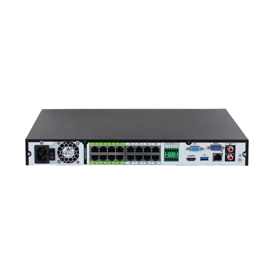 Dahua NVR5232-16P-EI 32 Kanal 16 Port PoE NVR Kayıt Cihazı - 1U Kasa, H.265 Video Kayıt, 2x20TB, 2 HDD Yuvası