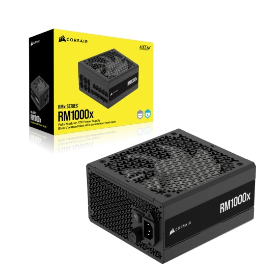 Corsair RM1000x CP-9020271-EU 1000W Siyah Güç Kaynağı - 80+ Gold, Tam Modüler, ATX 3.1, PCIe 5.1, 140mm Fan