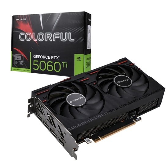 Colorful RTX 5060 Ti Gaming Duo 8GB Ekran Kartı (GAMING-DUO-RTX5060TI-8GB-V2-V) - 128 Bit, Çift Fanlı, 24 Ay