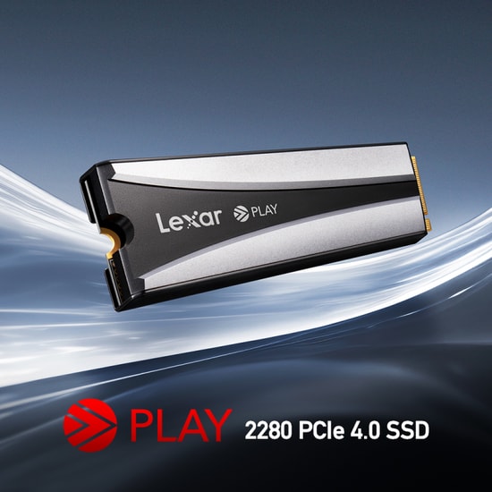 Lexar PLAY 1TB PCIe Gen4x4 NVMe M.2 2280 SSD (LNMPLY8001T-RNNNG) - Sıralı Okuma Hızı 7000MB/s, Yazma Hızı 6000MB/s
