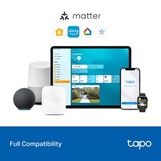 TP-Link Tapo (TAPO-S110E) Akıllı Wi-Fi Switch Röle Modülü - Kuru ve Islak Kontak, Matter Sertifikalı, Enerji İzleme