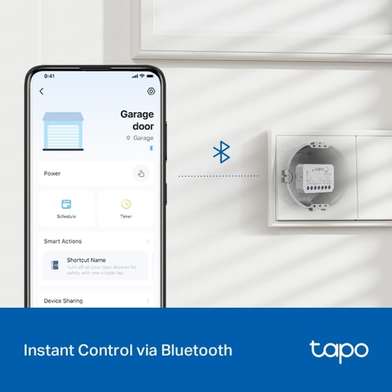 TP-Link Tapo (TAPO-S110E) Akıllı Wi-Fi Switch Röle Modülü - Kuru ve Islak Kontak, Matter Sertifikalı, Enerji İzleme