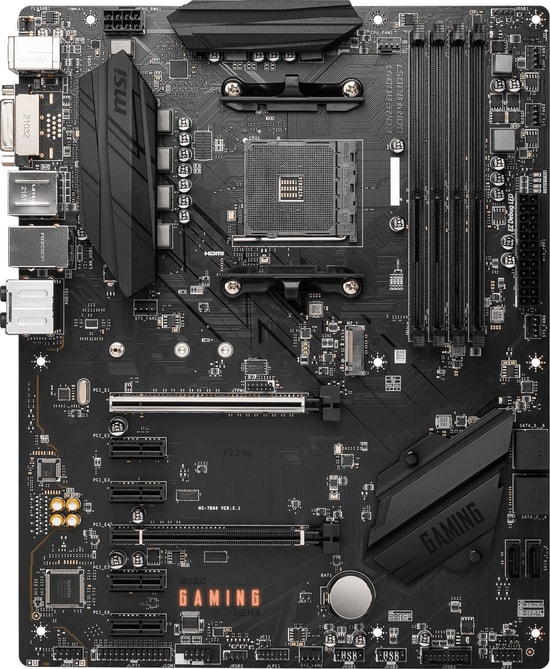 MSI B550 Gaming AM4 DDR4 AMD Anakart - 4800(OC), HDMI, DP, 2x M.2, USB 10Gbps, 1G LAN, 128 GB, 4 RAM Yuvası, ATX