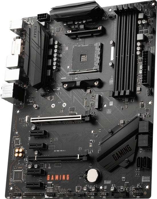 MSI B550 Gaming AM4 DDR4 AMD Anakart - 4800(OC), HDMI, DP, 2x M.2, USB 10Gbps, 1G LAN, 128 GB, 4 RAM Yuvası, ATX