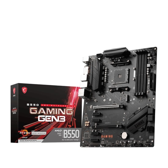 MSI B550 Gaming AM4 DDR4 AMD Anakart - 4800(OC), HDMI, DP, 2x M.2, USB 10Gbps, 1G LAN, 128 GB, 4 RAM Yuvası, ATX