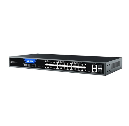 Stonet ST228GPR-2G2S-375W 26 Port Gigabit PoE Switch - 24xPoE+, 375W, 2xSFP, Rackmount, Yönetilebilir, IEEE 802.3af/at