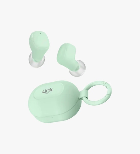 Linktech DOT7 Super Mini Mint Mavi TWS Bluetooth Kulaklık - BT v6, 230mAh Pil, 14 Saat Müzik, HIFI Audio Bas, TypeC Şarj