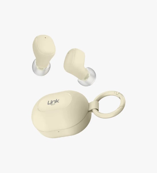 Linktech DOT7 Super Mini Altın TWS Bluetooth Kulaklık - BT v6.0, 230mAh Pil, 14 Saat Müzik, HIFI Audio Bas, Type-C Şarj