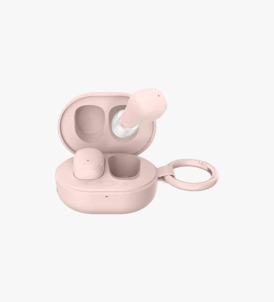 Linktech DOT7 Super Mini Pembe TWS Bluetooth Kulaklık - BT v6.0, 230mAh Pil, 14 Saat Müzik, HIFI Audio Bas, Type-C Şarj