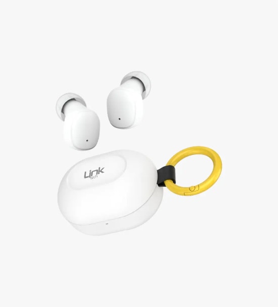 Linktech DOT7 Super Mini Beyaz TWS Bluetooth Kulaklık - BT v6.0, 230mAh Pil, 14 Saat Müzik, HIFI Audio Bas, Type-C Şarj