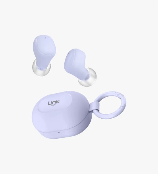Linktech DOT7 Super Mini Mor TWS Bluetooth Kulaklık - BT v6.0, 230mAh Pil, 14 Saat Müzik, HIFI Audio Bas, Type-C Şarj