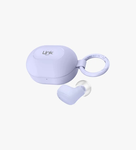 Linktech DOT7 Super Mini Mor TWS Bluetooth Kulaklık - BT v6.0, 230mAh Pil, 14 Saat Müzik, HIFI Audio Bas, Type-C Şarj