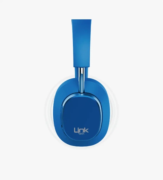 Linktech HP1 Ultra Hafif Lacivert Kulak Üstü Bluetooth Kulaklık - BT 6.0, 40mm Dinamik Sürücü, 300mAh Pil, 35 Saat Müzik