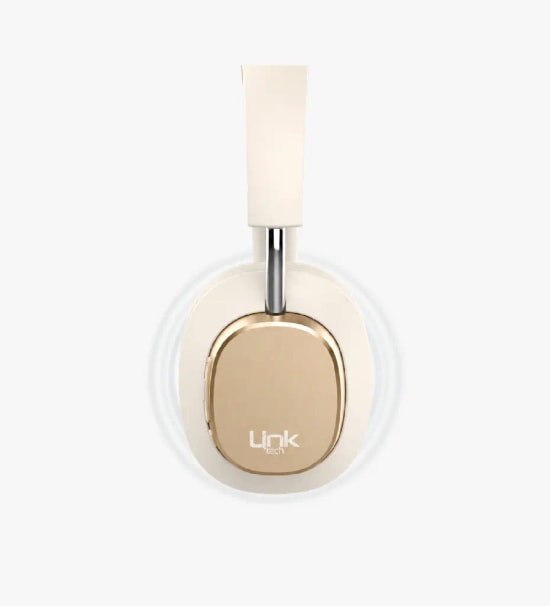 Linktech HP1 Ultra Hafif Krem Kulak Üstü Bluetooth Kulaklık - BT v6.0, 40mm Dinamik Sürücü, 300mAh Pil, 35 Saat Müzik