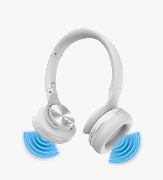 LinkTech HP22 Premium 2si 1 Arada Beyaz Kablosuz 6W Hoparlör ve Kulaklık - 40mm Sürücü, BT 6.0, 1000mAh Pil, 25 Saat Ses