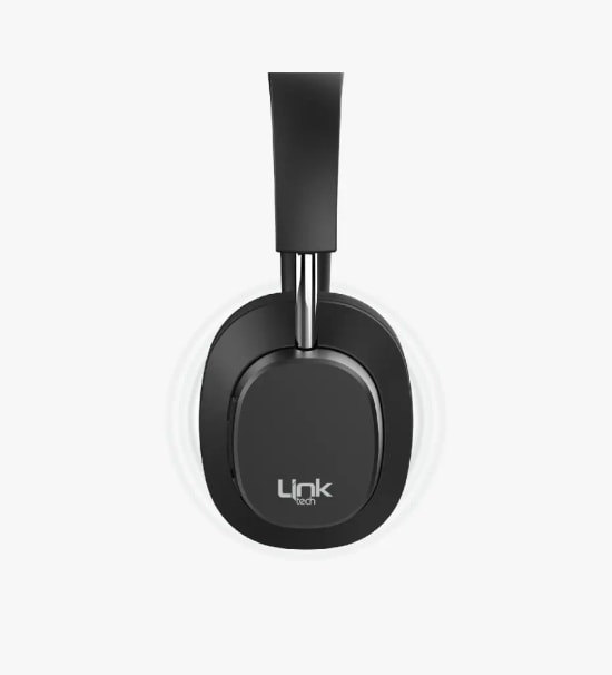 Linktech HP1 Ultra Hafif Siyah Kulak Üstü Bluetooth Kulaklık - BT v6.0, 40mm Dinamik Sürücü, 300mAh Pil, 35 Saat Müzik