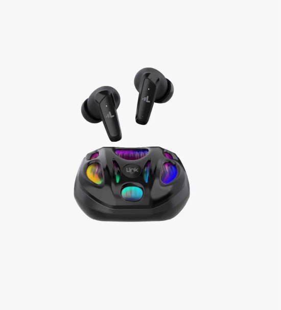 Linktech S156 4 Mikrofonlu ANC ve ENC Destekli Siyah Bluetooth Kulaklık - BT 6.0, 13mm Sürücü, 40ms Oyun Modu, RGB Şarj