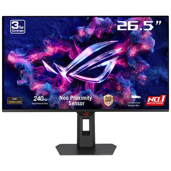Asus ROG Strix OLED XG27AQDMESZ 26.5 İnç QD-OLED Monitör - 240 Hz, 2560x1440, 0.03 ms, HDMI, DisplayPort, Pivot