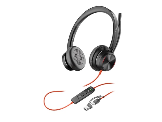 HP Poly Blackwire 8225 Stereo USB-C/A Kulaklık (8X223AA) - Siyah, Hibrit ANC, Acoustic Fence Mikrofon, 32 Ohm
