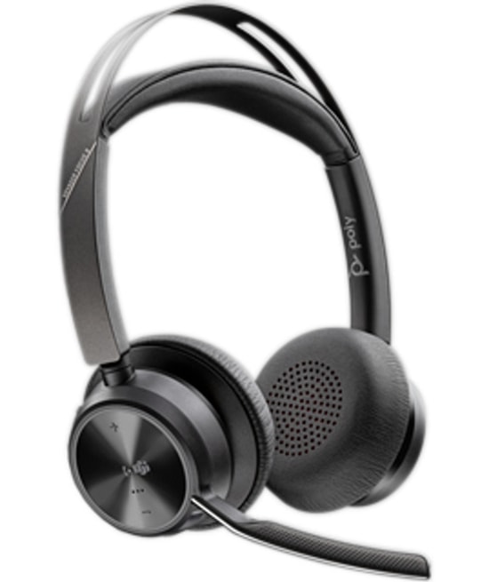 HP Poly Voyager Focus 2 9T9J4AA Kablosuz ANC Stereo Kulaklık - Microsoft Teams, Taşıma kılıfı, BT700, USB-C/A Adaptörü