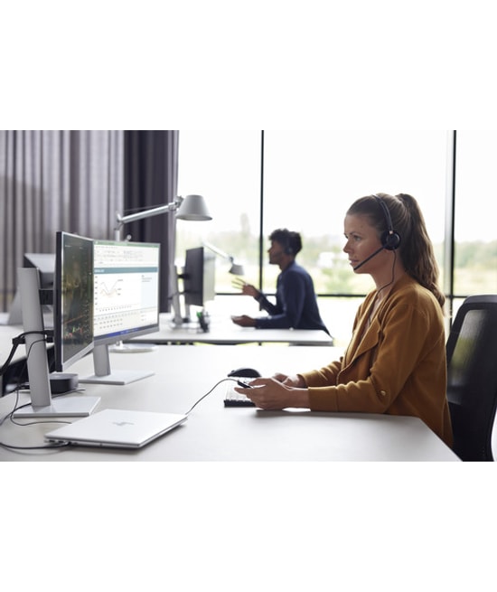 HP Poly EncorePro 525 783R3AA Duo USB-A Stereo Çağrı Merkezi Kulaklığı - Mikrofonlu, Kablolu Bağlantı, Siyah