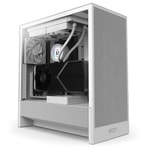 Nzxt H5 Flow 2024 Beyaz E-ATX Mid Tower Kasa (CC-H52FW-01-750-V2) - USB 3.2, USB-C, Temperli Cam, Şeffaf Yan Panel