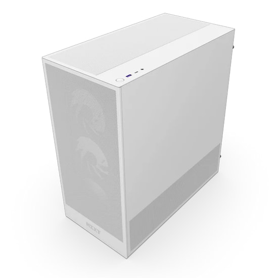 Nzxt H5 Flow 2024 Beyaz E-ATX Mid Tower Kasa (CC-H52FW-01-750-V2) - USB 3.2, USB-C, Temperli Cam, Şeffaf Yan Panel