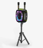 Linktech LPS-M424 300W Siyah Bluetooth Hoparlör - Çift Mikrofon, Extra Bass, 27.000 mAh Batarya, USB, Type-C, SD Kart