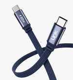 Linktech K578 Fast 1.5m 60W Type-C Lacivert Örgü Şarj ve Data Kablosu - 480 Mbps, 3A Desteği, Flat Braided, Anti-Tangle
