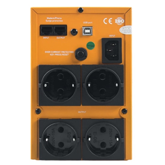 Makelsan Roar 2200VA 1F/1F 2x9Ah Line Interactive UPS (MU02000L11TF005) - 5-10 Dakika, 1200W, 12V/9Ah Akü