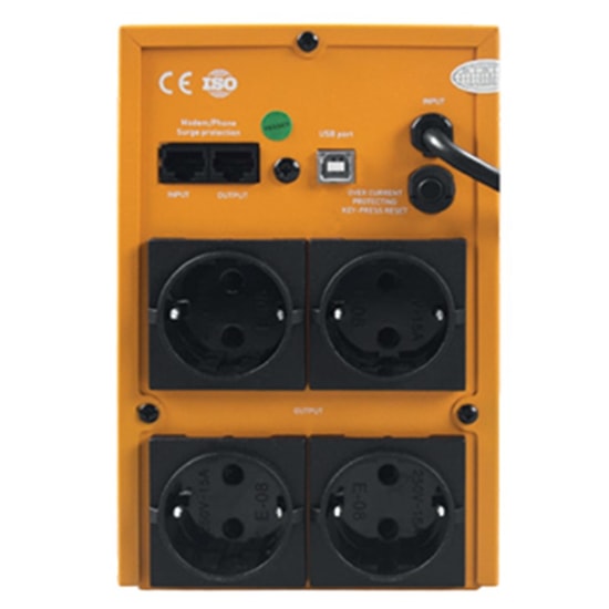 Makelsan Roar 1200VA 1F/1F 2x7Ah Line Interactive UPS (MU01200L11TF005) - 720W, 5/10 Dakika, 8,4 kg, 12V/7Ah Akü