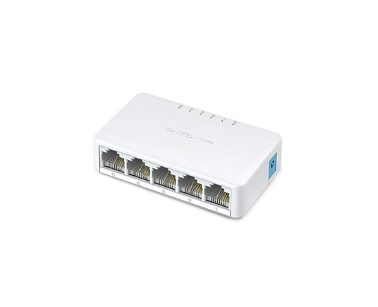 TP-Link Mercusys MS105 5-Port 10/100Mbps Yönetilemeyen Masaüstü Switch - Tak & Çalıştır Ağ Genişletme