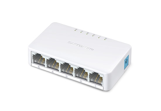 TP-Link Mercusys MS105 5-Port 10/100Mbps Yönetilemeyen Masaüstü Switch - Tak & Çalıştır Ağ Genişletme