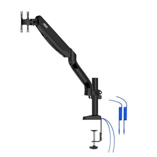 AOC AD110DX Çift Kollu Amortisörlü USB Hub Monitör Askı Aparatı - 13-31.5 İnç, 18 kg Taşıma, VESA Uyumlu