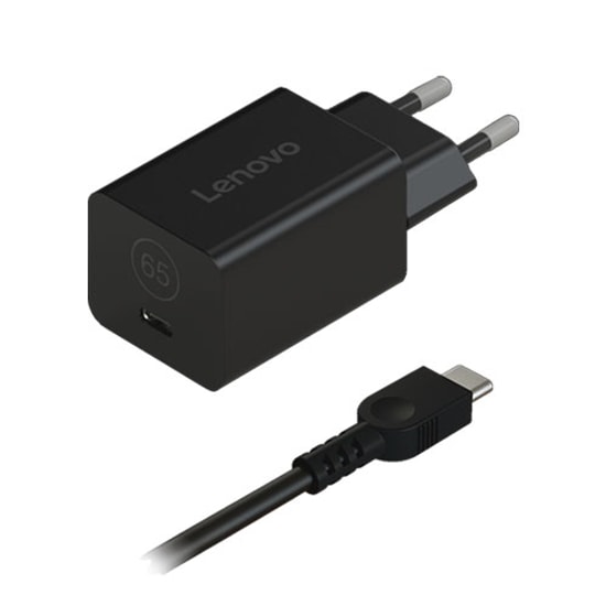 Lenovo 40AWGN65EU GaN Nano 65W Type-C Şarj Adaptörü - Yüksek Hızlı Laptop Şarj Aleti, USB-C Güç Bağlantısı