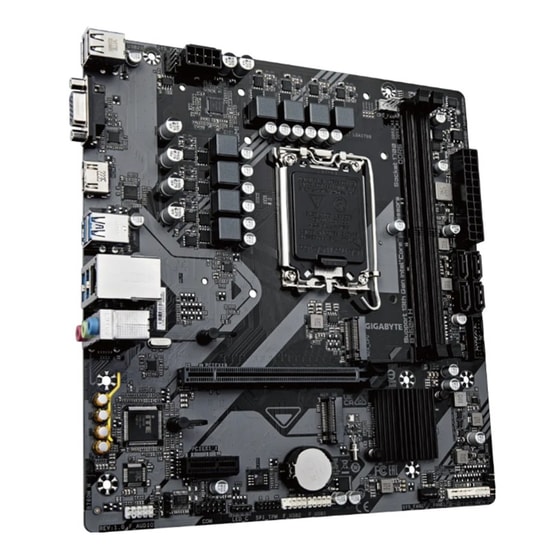 Gigabyte B760M-H DDR5 Micro ATX Anakart - LGA1700, Intel B760, 8000 MT/s (OC), 2xM.2, HDMI, VGA, 128GB, 2 Kanal