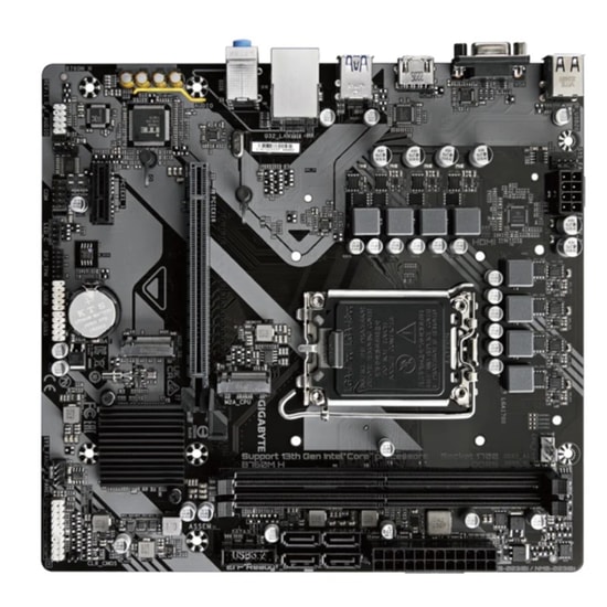 Gigabyte B760M-H DDR5 Micro ATX Anakart - LGA1700, Intel B760, 8000 MT/s (OC), 2xM.2, HDMI, VGA, 128GB, 2 Kanal